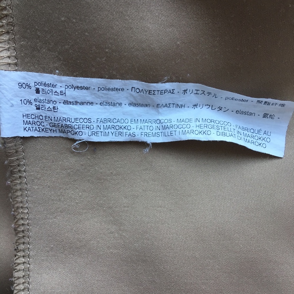 Zara microsuede beige grid tailored shirt top - Picture 4 of 5